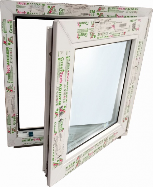 Вікно поворотно-відкидне GreenTech 60 800x800 мм праве 