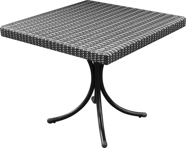 Стол 2608 85x85 см черно-белый 