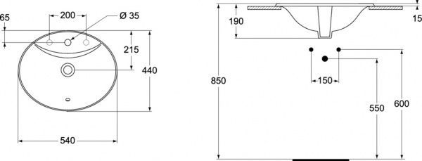 Умывальник Ideal Standard Oceane W306301