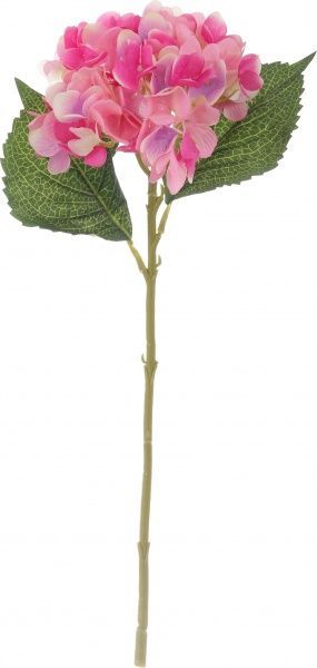 Рослина штучна Гортензія 2 листка рожевий