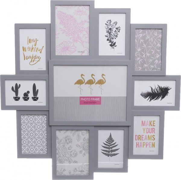 Рамка для фото 10x15/13х18 см серый 