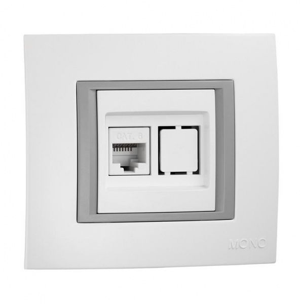 Розетка компьютерная Mono Monte белый 105-010104-125