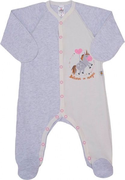 Комбінезон дитячий ТМ Софія Єдиноріг Magic р.62 сірий 200162 