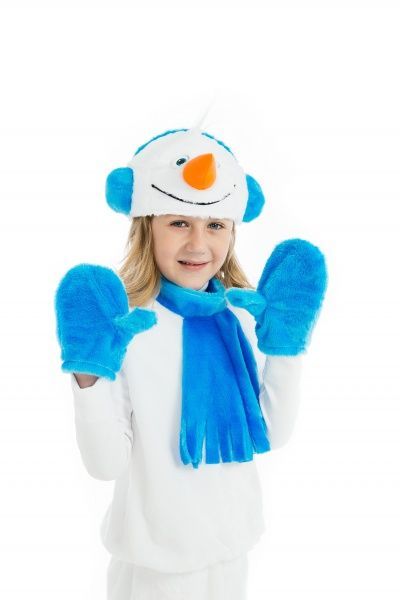 Костюм новорічний КАРНАВАЛІЯ Сніговик р.116-122 біло-блакитний 