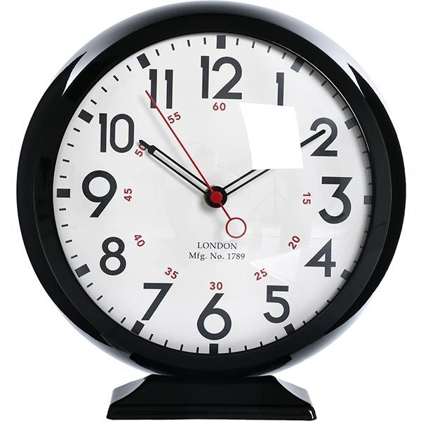 Часы настольные черные 23.5x24.7 см