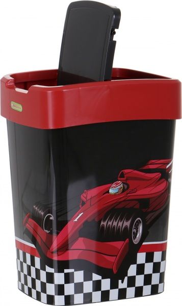 Контейнер для сміття Алеана Алеана Ралли 10 л чорний/червоний 121066