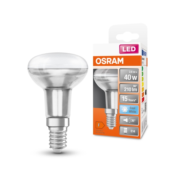 Лампа світлодіодна Osram GL 2,6 Вт R50 дзеркальна E14 220 В 4000 К 