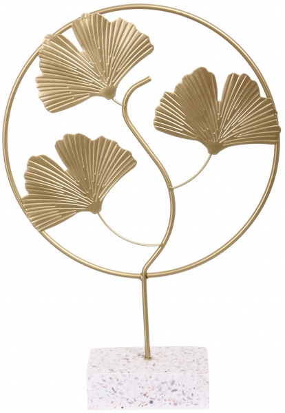 Статуэтка Гинко Голд трехлистник золотой 20х6х30 см