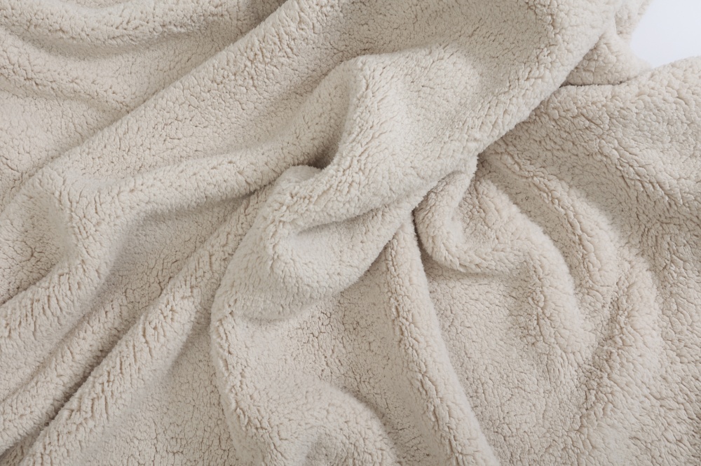 Плед Double Bonded Sherpa 150x200 см бежевый La Nuit