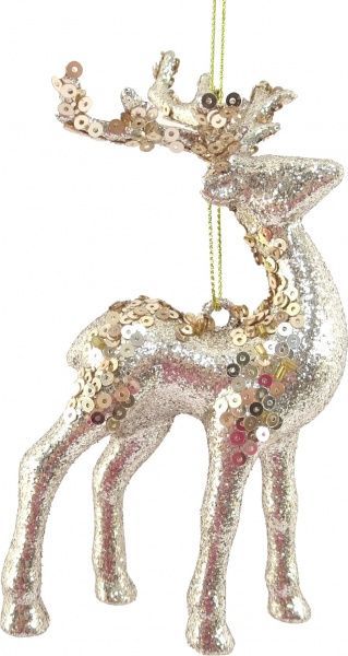 Підвіска Олень з паєткам 12 см MC19-XQ23SCPD 