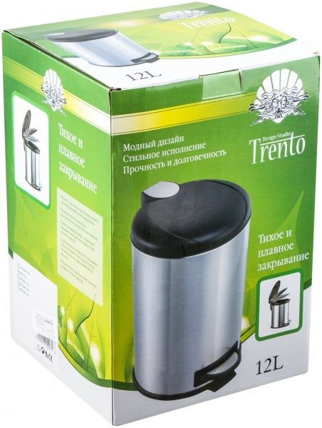 Ведро с педалью Trento SLOW MOTION 37954