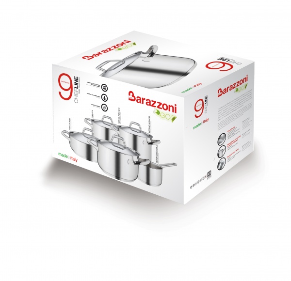 Набор кастрюль Chef Line 9 предметов 163909 Barazzoni