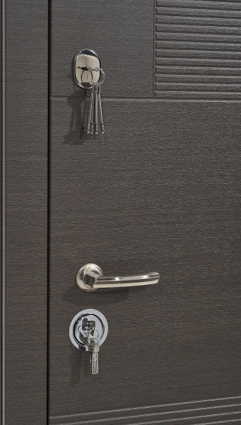 Двері вхідні Міністерство дверей Оптима 58 венге сірий горизонт 2050x960 мм праві