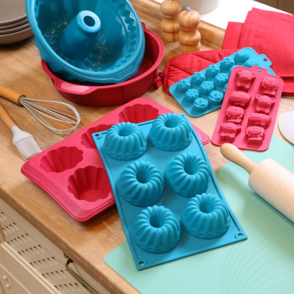 Форма для выпекания кекса Magic Ring Медведь 27х23.5х4 cм бордо Flamberg Smart Kitchen