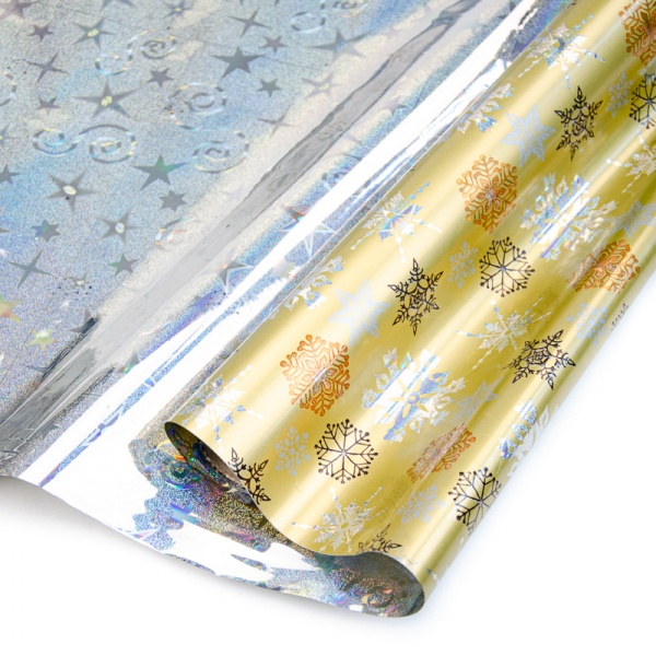 Пленка упаковочная новогодняя в ассортименте 70x500 см