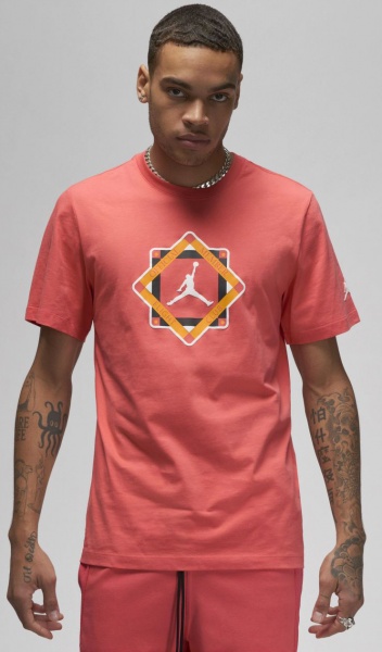 Футболка Nike M J FLT MVP GFX SS CREW DX9565-814 р.M красный