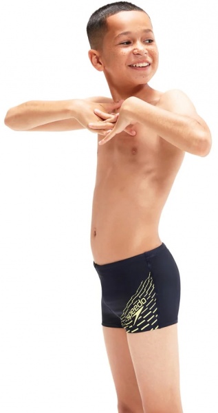 Плавки Speedo MEDLEY LOGO ASHT JM NAVY/GREEN 8-1241006864 р.128 черный