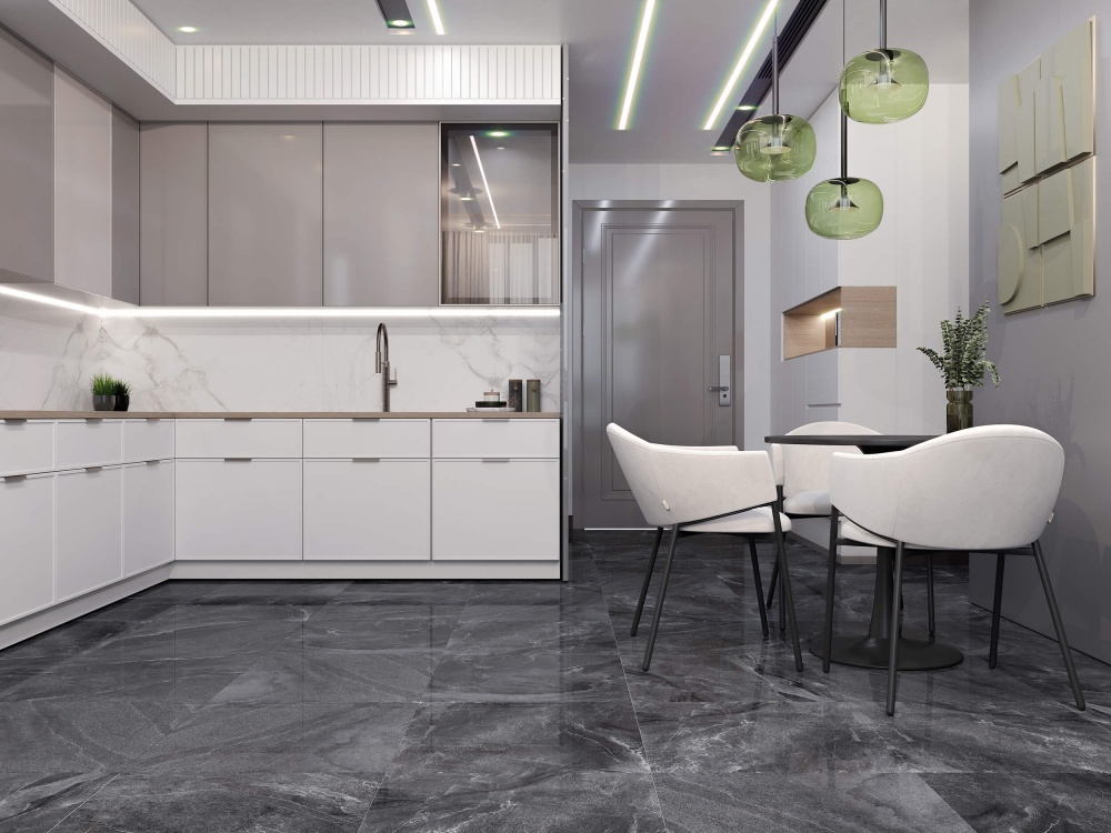 Плитка Golden Tile Black Rock dark grey BRП500 59,5x59,5 см