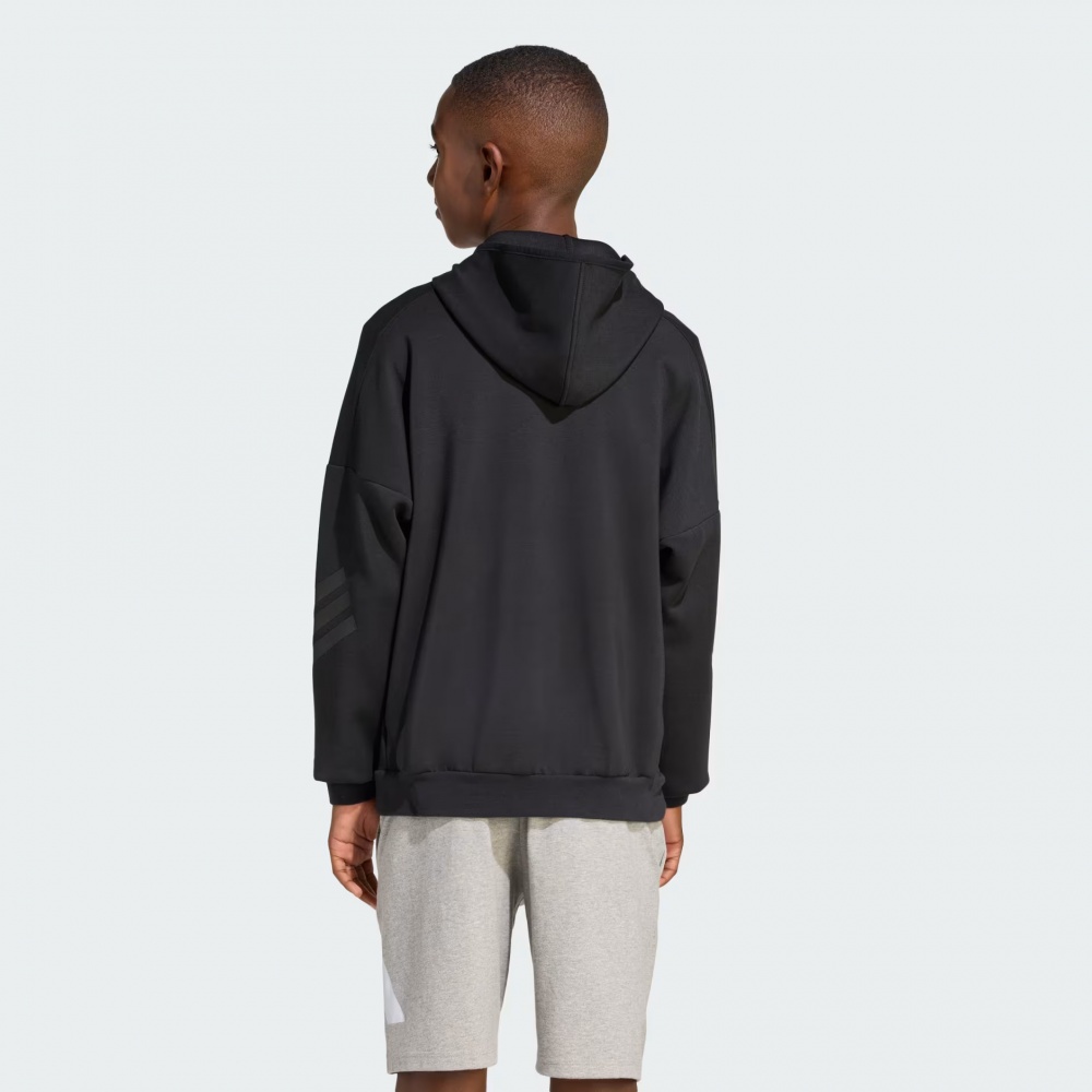 Джемпер Adidas J FI 3S FZ HD BLACK/BLACK KS2577 р.164 черный