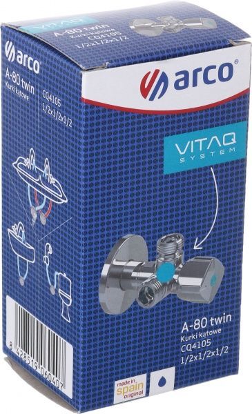 Кран кульовий Arco Twin 1/2”Зx/2”Зx1/2”З