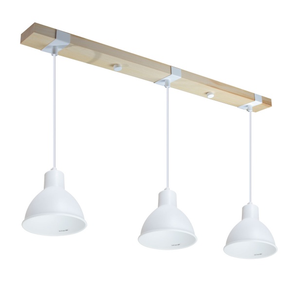 Світильник підвісний Светкомплект Wooden SP 1664 3x40 Вт E27 білий 