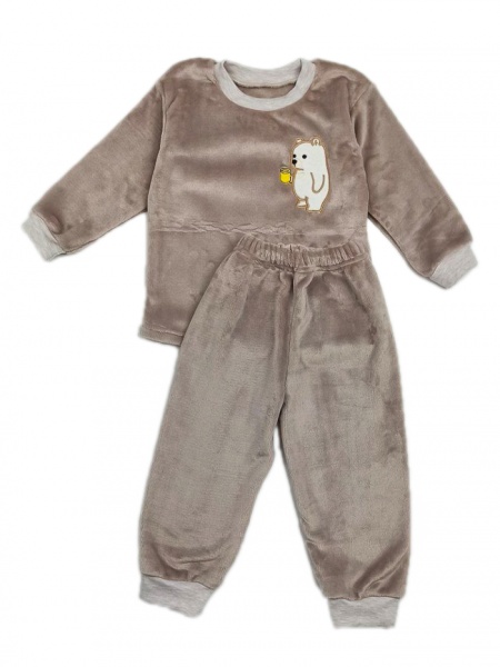 Піжама унісекс Маленькие люди Ведмежа р.110–116 бежевий 3162-555 