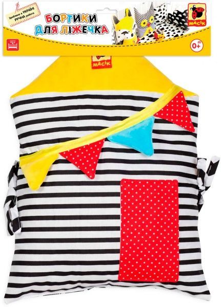 Бортик для кроватки Macик Домик B&W МС 110512-09