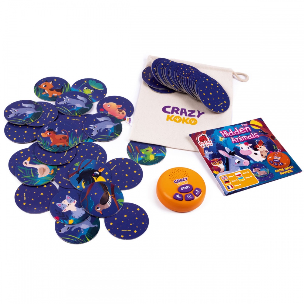 Игра настольная Roter Kafer со звуковым модулем Укрытия со зверьками RK1220-02