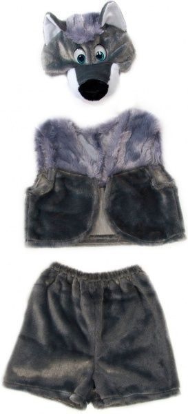 Костюм карнавальний КАРНАВАЛІЯ Вовк р.122 сірий 89006 