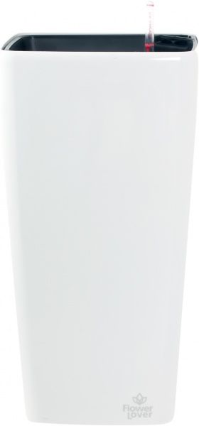 Горшок пластиковый Plastkon Flower Lover Quadrato квадратный 11л белый 