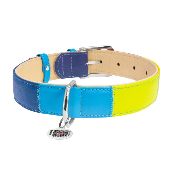 Ошейник WAUDOG Glamour Радуга 30-39 см 3920