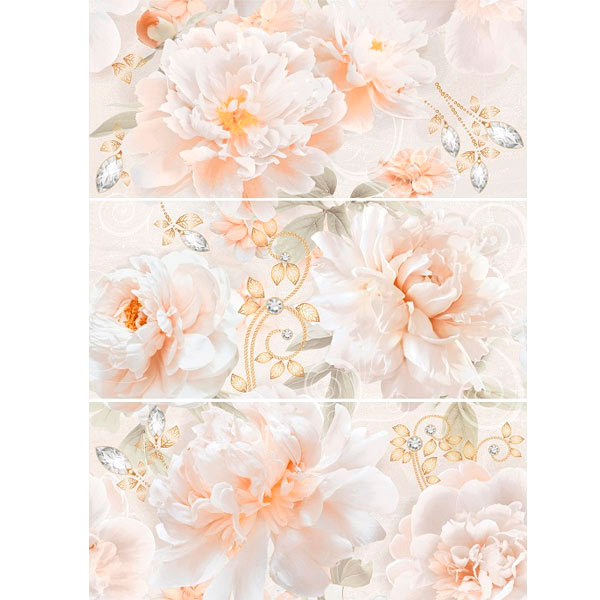 Панно Интеркерама Geos П 90 071 серый 690x500 мм