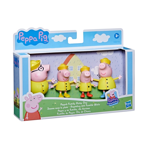 Ігровий набір Peppa Figurines Дружня родина Пеппи_Дощовий день F2193 