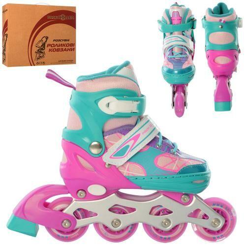 Роликовые коньки World Top Development A 4141-XS-V р. 27-31 розовый