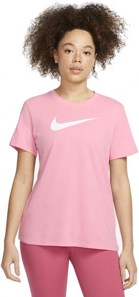 Футболка Nike W NK DF TEE SWOOSH FD2884-611 р.S рожевий