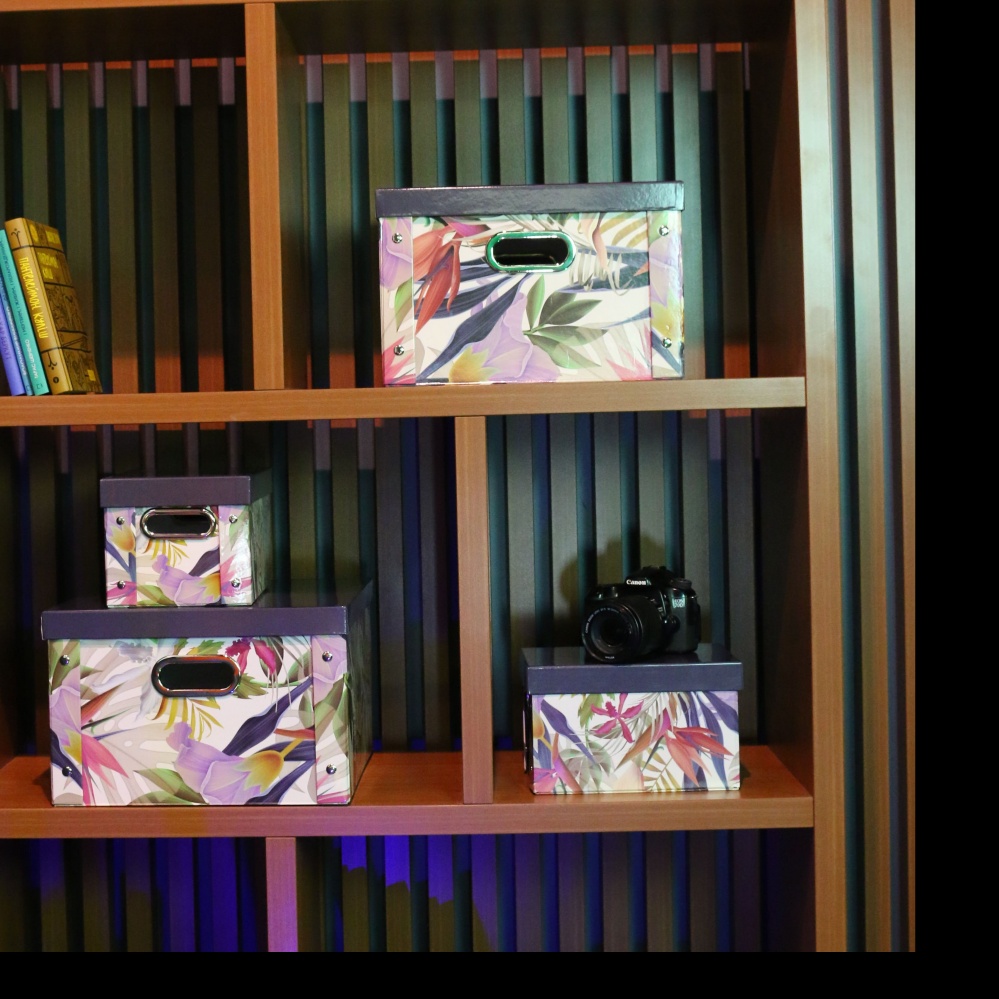 Ящик для зберігання Union CN230620-2 синій Flowers L 250x360x360 мм