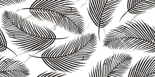 Плитка Golden Tile Nero e Bianco Leaf чорний NBС161 30x60 