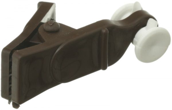 Прищепка ОМиС с роликом 10 шт. наборной орех 