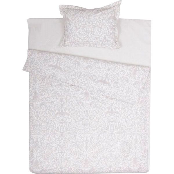 Комплект постільної білизни Exclusive Ampire 1,5 білий із бежевим La Nuit 