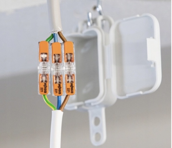 Крепление клема 221-2411WAGO оранжевый 