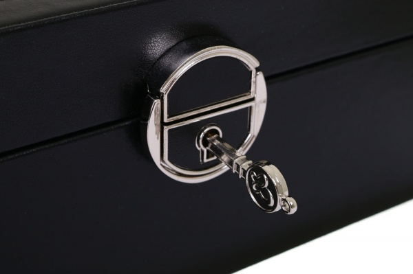 Шкатулка для украшений Royal case 25,2х25,2х8,6 см черная