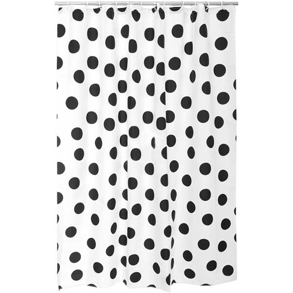 Штора для душа Bacchetta Polka nero 10