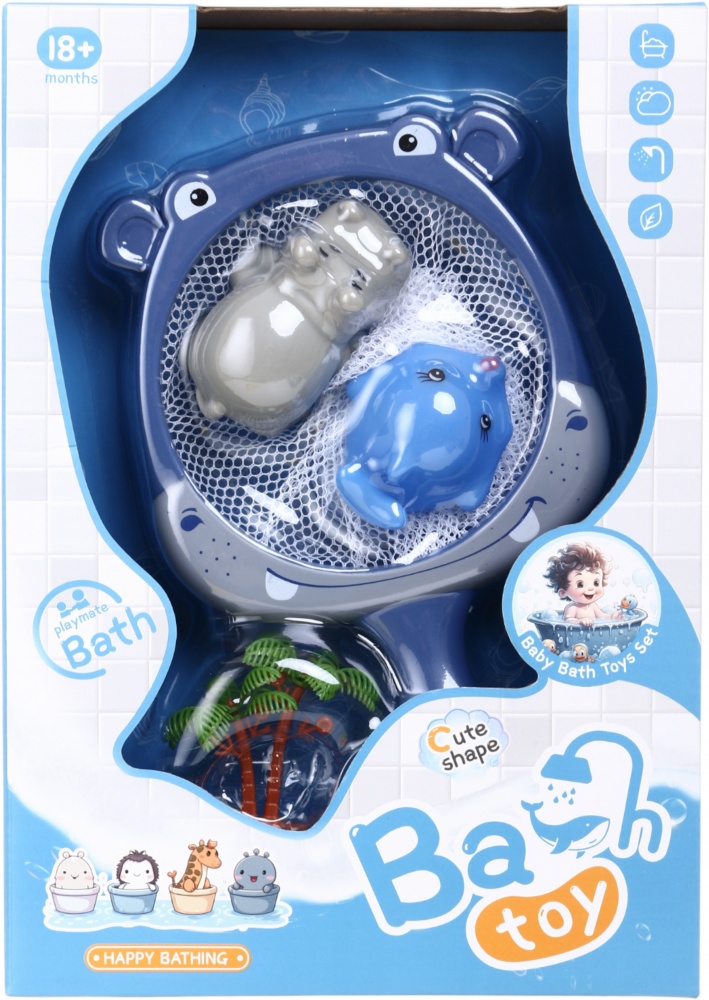 Набір іграшок для купання Shantou 4 шт. сачок блакитний OTG0977970