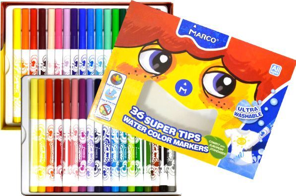 Набір фломастерів Super Washable 36 кольорів 1630-36CB Marco