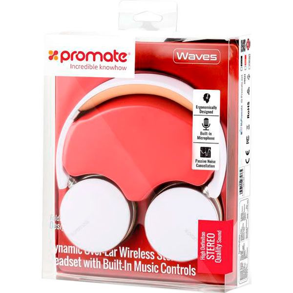 Навушники Promate Waves White