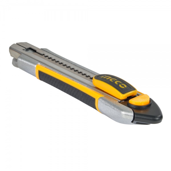 Нож сегментный INGCO 18 мм алюминиевый INDUSTRIAL HKNS1808