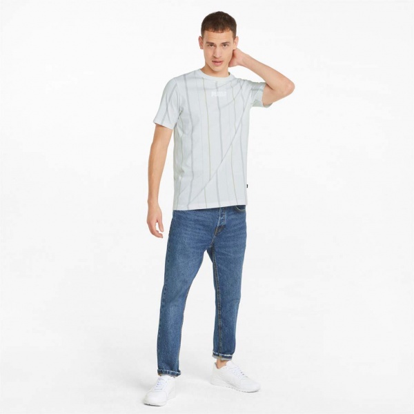 Футболка Puma MODERN BASICS STRIPE TEE 84740802 р.S білий