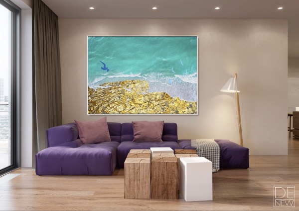 Картина на холсте Волна и ветер 55x80 см ТЕРРАВОЛ 