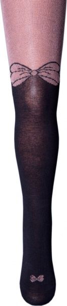 Колготки дитячі Giulia D030 TEEN GIRL cappuccino р.140-146 коричневийчорний 