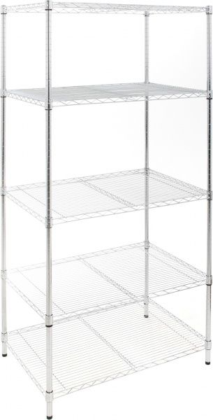 Стеллаж металлический 1800x900x610 мм хром (243671-5LC) 